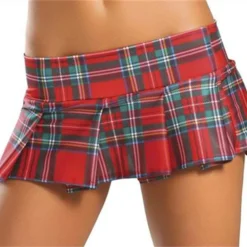 Roma 1303LP, School Girl Red Plaid Skirt