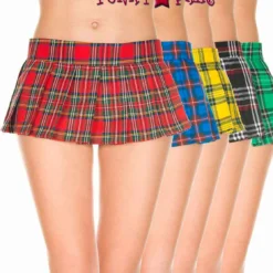 ML-25073, Velcro Wrap Around Plaid Skirt -Cheap Swathery Store 25073 FP 44157.1661272602