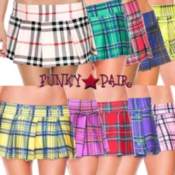 ML-25074, Mini Plaid Skirt By Music Legs -Cheap Swathery Store 25074 FP 22277.1661274625