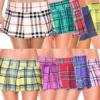 ML-25074, Mini Plaid Skirt By Music Legs -Cheap Swathery Store 25074 39123.1661274641