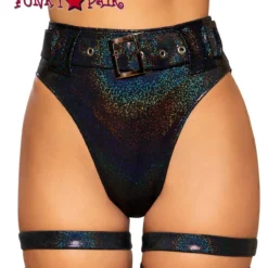 Roma R-3745, BUCKLES HIGH-WAISTED RAVER SHORTS -Cheap Swathery Store 3745 Blk 64088.1659814949