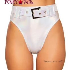 Roma R-3745, BUCKLES HIGH-WAISTED RAVER SHORTS -Cheap Swathery Store 3745 Wht 97052.1659814949