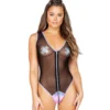 Roma R-3862, SHEER ZIPPER ROMPER -Cheap Swathery Store 3862 36657.1594749698