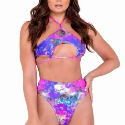 R-6058 - Tie-Dye Keyhole Tie Top By Roma -Cheap Swathery Store 6058 6059 PM 26964.1649272221