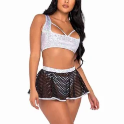 R-6077 - Fishnet Skirt By Roma -Cheap Swathery Store 6071 6072 W 6077 B 58694.1649306470