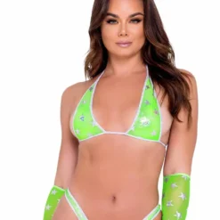 R-6080 - Stars Bikini Raver Tie-Top By Roma