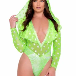 R-6085 - Two-Tone Hooded Rave Romper By Roma -Cheap Swathery Store 6085 NG 71468.1648501915