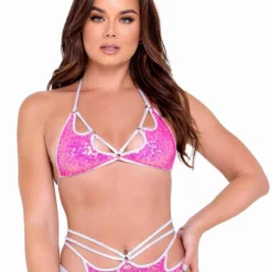 Roma R-6094 - Keyhole Sequin Bikini Tie-Top -Cheap Swathery Store 6094 HP 24944.1649342922