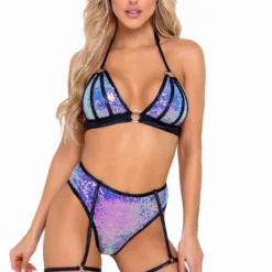 Roma R-6099 - High-Waisted Sequin Raver Shorts -Cheap Swathery Store 6098 6099 Jade 59489.1654279325