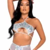 Roma R-6106 - Iridescent Vinyl Cutout Raver Tie-Top -Cheap Swathery Store 6106 84508.1649352104