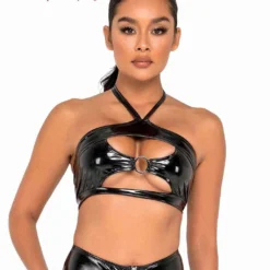 Roma R-6117 - Vinyl Top With Cutout & Ring Detail -Cheap Swathery Store 6117 Blk 06710.1649431182