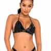 Roma R-6126 - Studded Vinyl Bikini Top With Fringe Detail -Cheap Swathery Store 6126 72512.1649434173