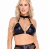 Roma R-6130 - Halter Bikini Top With Ring & Chain Detail -Cheap Swathery Store 6130 Blk 94729.1650005727