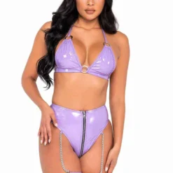 Roma R-6164 - Vinyl Bikini Tie-Top With Ring Detail -Cheap Swathery Store 6164 6118 Lav 53723.1650009278