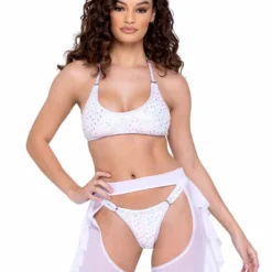 Roma R-6233 - Sheer Mesh Chap Shorts -Cheap Swathery Store 6233 6224 6229 Wht 21775.1685827855