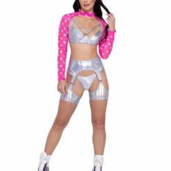 Roma R-6257 - Hologram Leg Wrap Garter Belt -Cheap Swathery Store 6253 6325 6257 6258 54356.1685768640