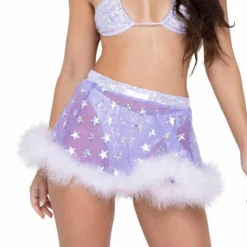 Roma R-6271 - Sheer Stars Marabou Skirt -Cheap Swathery Store 6271 1 93339.1685775044