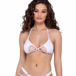 Roma R-6315 - Keyhole Triangle Tie Top -Cheap Swathery Store 6315 Wht 35592.1685831096