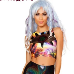 FF599, Eyeball Crop Top -Cheap Swathery Store FF599 Space 34266.1640027920