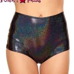 FF610, High Waisted Raver Shorts -Cheap Swathery Store FF610 BLK shimmer 19743.1660154463