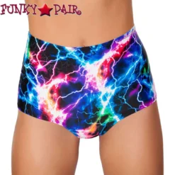 FF610, High Waisted Raver Shorts -Cheap Swathery Store FF610 Rainbow lightning 41245.1660154463