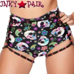 FF610, High Waisted Raver Shorts -Cheap Swathery Store FF610 Sugar Skulls 89067.1660154463