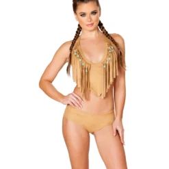 JV-FF690, Rave Faux Suede Fringe Halter -Cheap Swathery Store FF690 FF691 HNY FRT 26494.1594408972