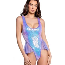 FR104, Sequin Ballerina Bodysuit By J. Valentine -Cheap Swathery Store FR104 LAV FRONT 74561.1656095470