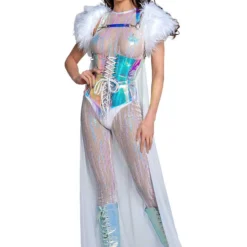 FR108, White/Cosmic Sequin Mesh Catsuit By J. Valentine -Cheap Swathery Store FR108 FR118 FR160 WHT FF279 ICE FRONT 66991.1655747926