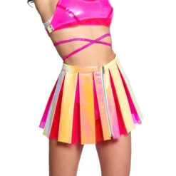 FR120, Pleated Vinyl Skirt By J. Valentine -Cheap Swathery Store FR120 PLE FRONT 54740.1656110087