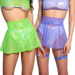 FR129, Astro Sequin Skater Skirt By J. Valentine