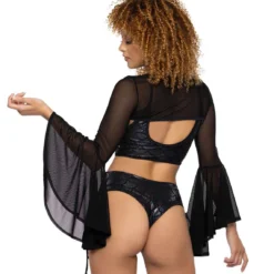 FS-189, Mesh Bell Sleeve Shrug -Cheap Swathery Store FS189 BLK JR122 BLK BK 47628.1714932814