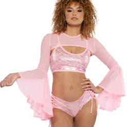 FS-189, Mesh Bell Sleeve Shrug -Cheap Swathery Store JR122 BGP FS189 BPK 83202.1714932802