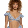 JR-128, Sequin Lace Wrap Top -Cheap Swathery Store JR128 BLU FT 31023.1714940235