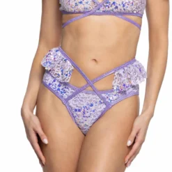 JR-129, Sequin Lace Ruffle Wrap Bottom -Cheap Swathery Store JR129 LAV FT 23477.1714884743