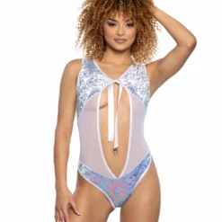 JR-132, Sequin Velvet Bow Bodysuit -Cheap Swathery Store JR132 BLU FT 87073.1714797640