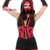 S4397, Red Dragon Ninja Romper Costume