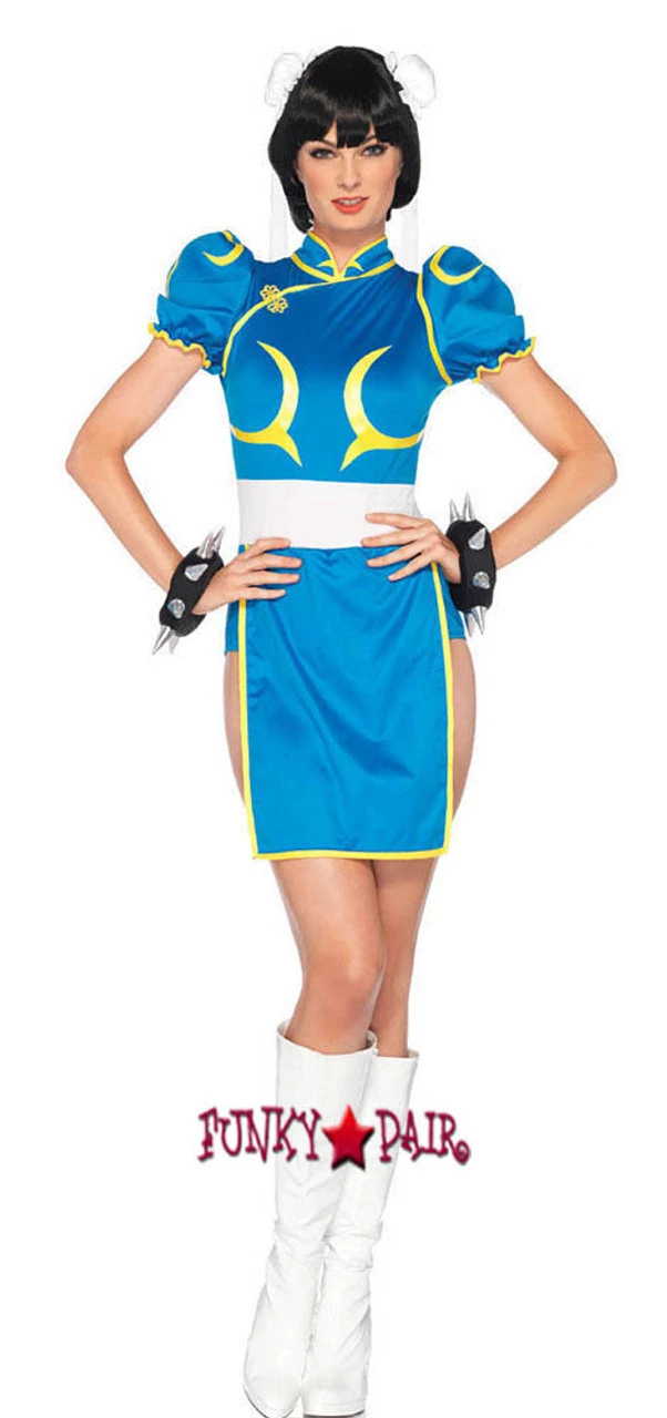 SF85083, Sexy Chun-Li Romper Costume 4 SF85083, Sexy Chun-Li Romper Costume - Image 2